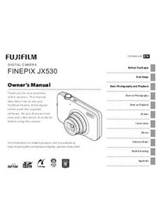 Fujifilm FinePix JX530 manual. Camera Instructions.